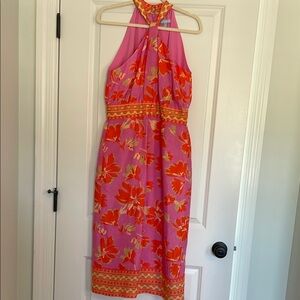 ANTONIO MELANI Pink and Orange Floral Dress